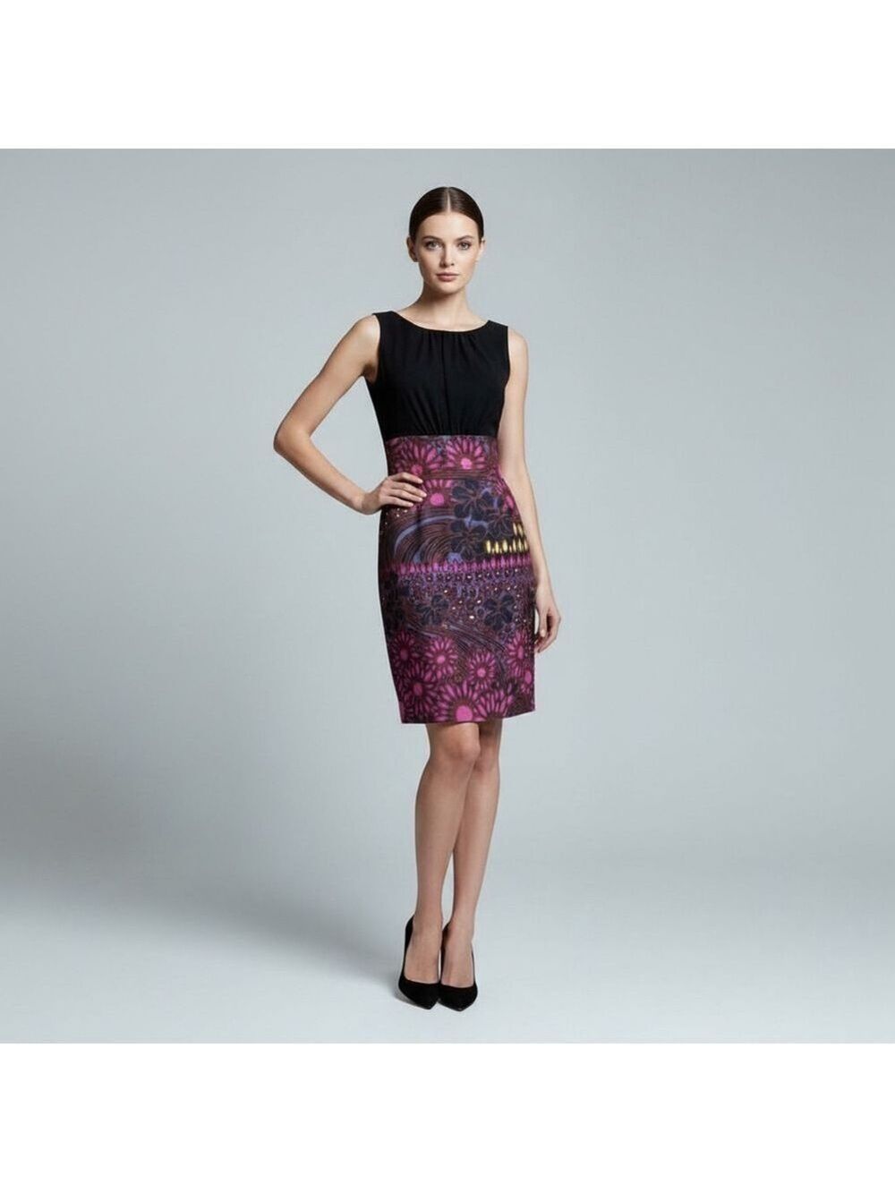 TRINA TURK Pure Silk skirt Tory Sheath Cocktail Dress Lined Cottagecore Fairy 4